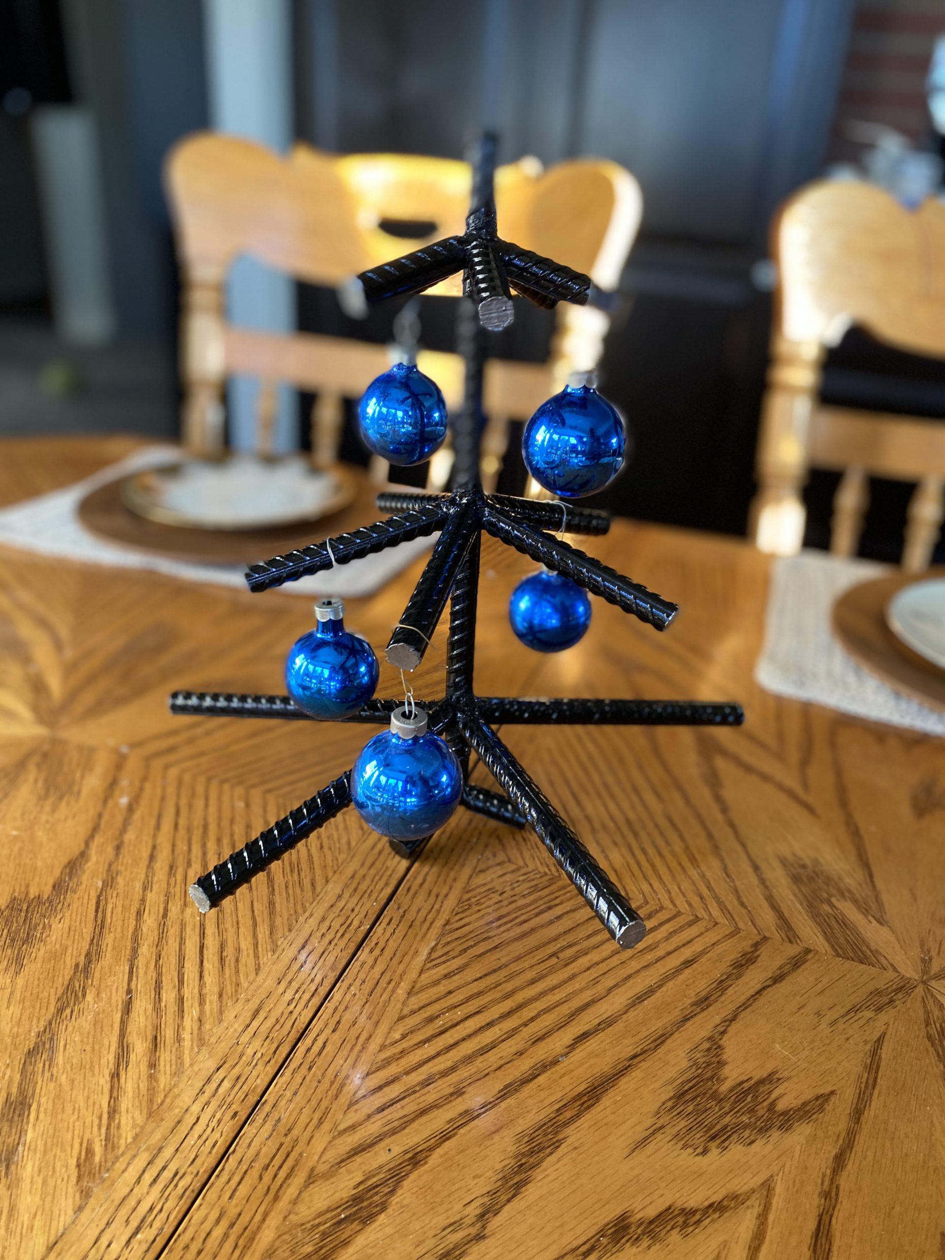 Light it up designs welded rebar Christmas trees Light It Up Designs